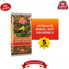 Sunflower Spicy Blend Wild Bird Food, Dry, 1 Count per Pack, 5 Lb. - Free Ship