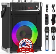 M quina De Karaoke Para Adultos Y Ni os Altavoz Bluetooth Con 2 Micr fonos NUEVO