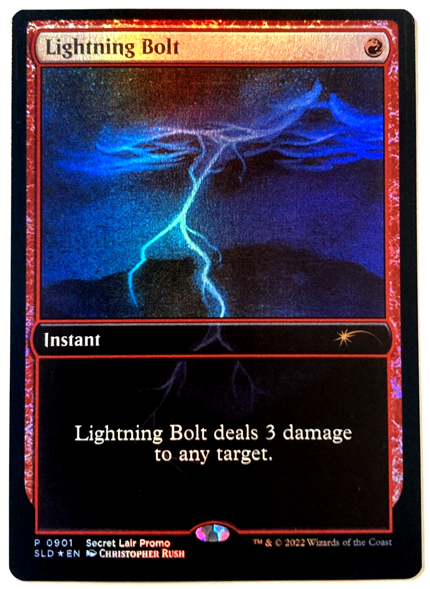 MTG 稲妻/Lightning Bolt Foil Secret Lair ③ MTG Lightning Bolt FOIL Secret Lair Promo 901 Christopher