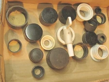 Misc lot of Lab bottle Tops, size converters, and stopper (See Photos)