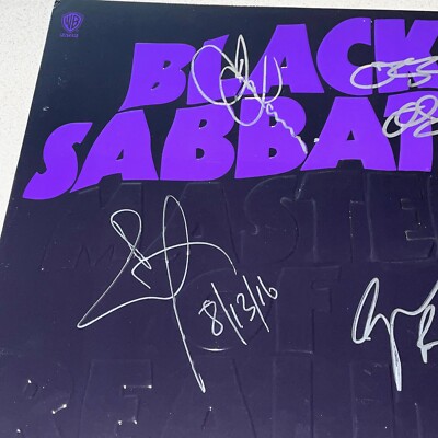BLACK SABBATH BAND signed autographed ALBUM OZZY OSBOURNE +3