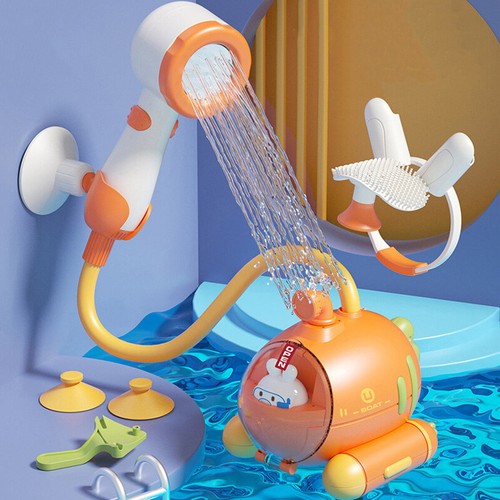 Electric Bath Toy with Shower Head Baby Shower Sprinkler Toy Cartoon WA