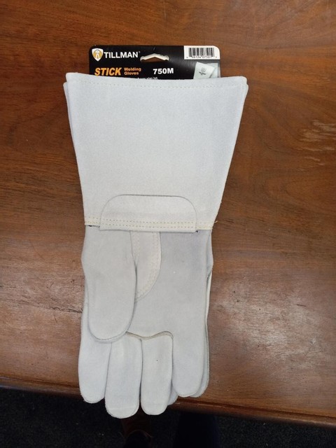 Gant De Soudure Tillman 750M En Peau D'élan (Elkskin) - Perle - Manchette Ouverte - Blanc