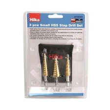 3pc HSS STEP DRILL BIT SET 3mm to 20mm CONE CUTTERS Hole Saw