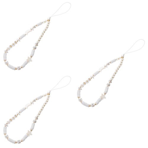 Soft Clay Mobile Phone Chain Beaded Wrist Strap Cute Star Lanyard - 第 32/53 張圖片