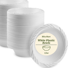100 White Plastic Plates 7" 9" 10" 3 or 7 Compartment Plates Heavy Duty Reusable