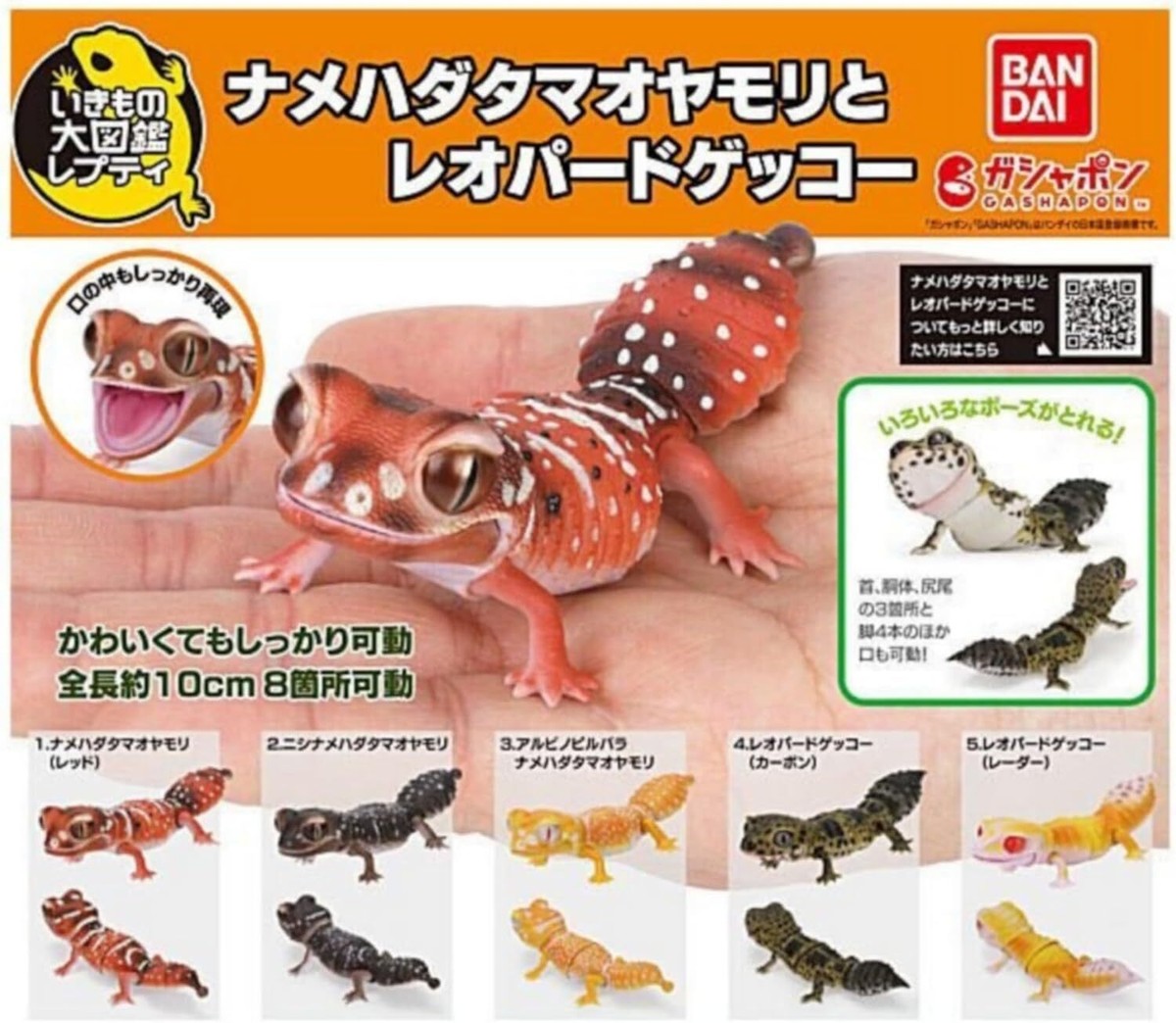 KILLER TOYS アニトイ ゴビドン 1期 ソフビ BANDAI Smooth knob-tailed & Leopard Gecko All 5 Types Set Figure
