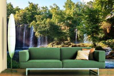 3D Waterfall Trees 3814NA Wallpaper Wall Mural Removable Self-adhesive ...