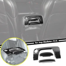For Jeep Gladiator JT/JL 18-25 ABS Carbon Armrest Storage Box Switch Trim Cover