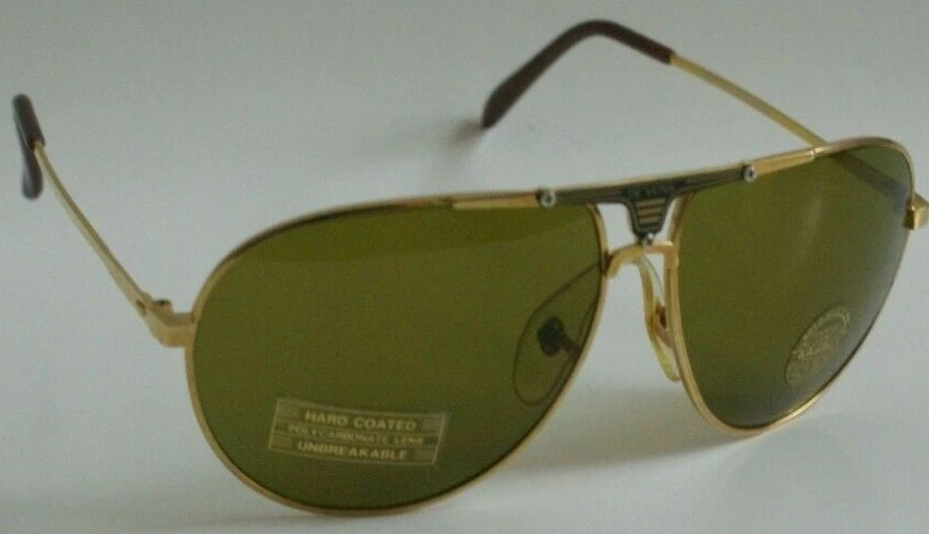 NUEVO CON ETIQUETAS TruVintage "Ojo de águila" lente "De'Vons" logotipo (barra superior) gafas de sol de aviador años 90 Foto 2 de 3