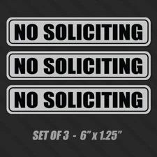 No Soliciting sticker decal window store label vinyl business no knocking door