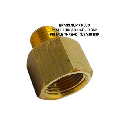 1/4''BSP Stecker auf 3/8''BSP Buchse Messing Sumpf Adapter Öltemperaturanzeige Sensor