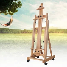 Large Heavy Duty Studio Artist Easel H-Frame Wood Painting Art Easel Standing