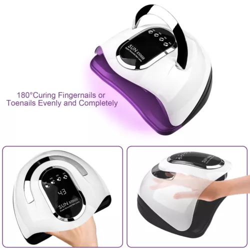 UV LED Nail Lamp 280W Dryer Gel Polish Light Manicure Salon Curing SUN X10 Max - Picture 10 of 14