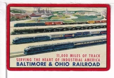 Single Railroad Playing Card "Baltimore & Ohio, BO-7a"  Bollhagen RR Book #