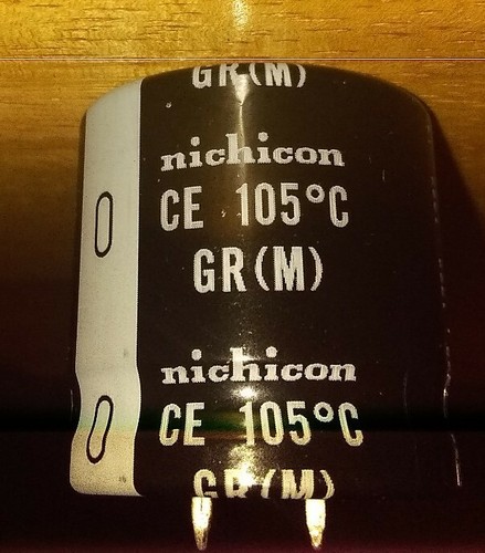 120uF, 450V Nichicon LGU +105C Electrolytic Capacitor, 30mm x 30mm - Picture 3 of 3
