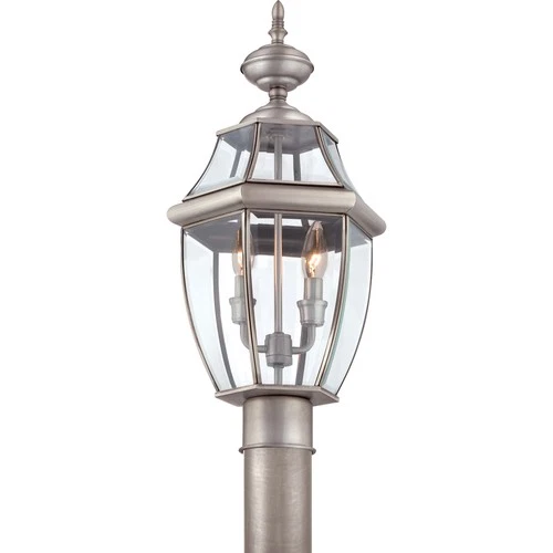 Quoizel NY9042 Bronze Newbury 2-Light 21"H Post Lantern With Clear Glass - Picture 2 of 12