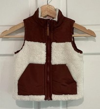 Tommy Bahama Toddler Kids Full-Zip Fleece Brown Vest Size 3T