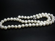 Vintage Estate Single Strand 10mm Freshwater Pearl Necklace 58 gram