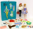 Vintage Mattel 1961 Barbie 1964 Midge Doll Lot W/ Case Clothing Accessories