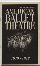 American Ballet Theatre 1940 1972 Program Petrouchka, Pillar of Fire