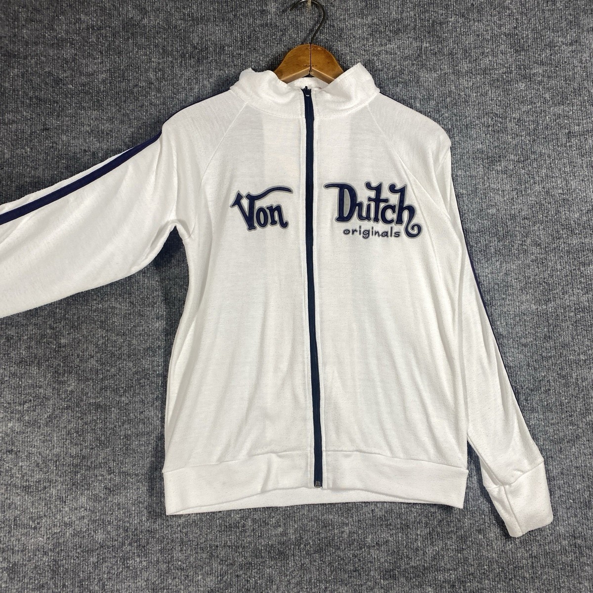 VINTAGE Von Dutch Originals Full Zip Track Jacket Sweatshirt