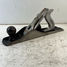 Vintage Stanley Bailey Sweetheart No 5 Hand Plane Smooth Bottom Aluminum Handle