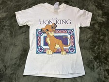Vintage Disney Lion King Shirt Kids 14 White Simba Graphic Cartoon Made USA 90s