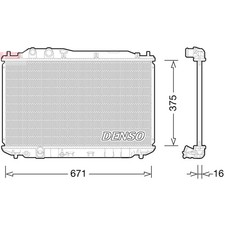 1X DENSO RADIATOR ENGINE COOLING FOR HONDA 19010RNAA01 NEW