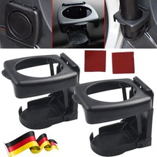 2x Auto Getränkehalter Faltbare Becherhalter Getränk Holder Universal Schwarz DE