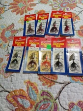 Worden's Original Rooster Tail LOT OF 9- 1/8 And 1/16 oz FREE SHIPPING 