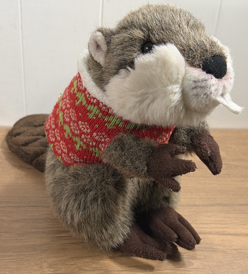 #ad #ad Demdaco Duluth Trading Co Holiday Beaver Woodchuck Plush 10quot; Lovey Stuffed Toy $17.95