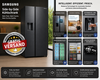 Samsung RS80F66KBFEF Side-By-Side KüHl-Gefrierkombination Nofrost Schwarz