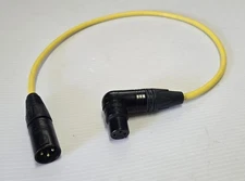 Canare Quad L-4E6S Cable Neutrik Gold XLR Right-Angle Camera 1.5ft Yellow