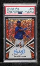 2020 Leaf Flash Flashback Base Orange 9/10 Osleivis Basabe PSA 9 MINT Auto lz7