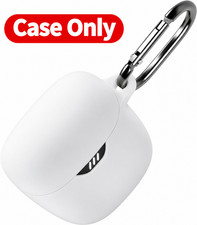 Silicone Case for JBL Tune Flex, Protective Cover with Carabiner Black