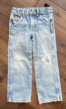 Vintage Kids Wrangler Dark Denim Jeans Cowboy 4R Slim Retro 100 Cotton