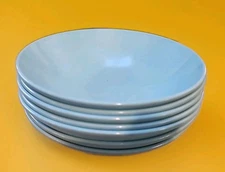 Vtg MCM MELMAC® Marcrest Chicago 54 Melamine Turquoise 5" Fruit Dessert Bowls 