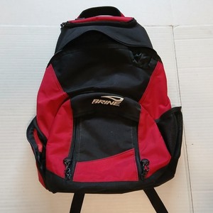 Brine Lacrosse Backpack Red Outside Padded Sports Bag