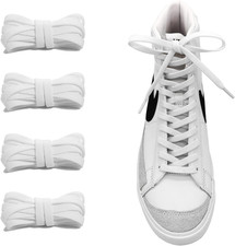 2 Pairs 5/16" Flat Elastic Shoe Lace, 27"-72" Length Stretch Shoelaces Strings R