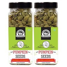 Wonderland Roasted Pumpkin Seeds 400g | Omega Rich Protein Seeds, 2 Pack Jars 24.95 per gallon