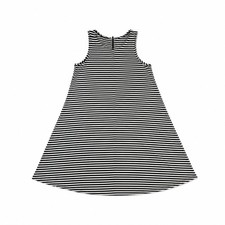 Old Navy Women's Sleeveless Black and White Striped A-Line Tank Dress