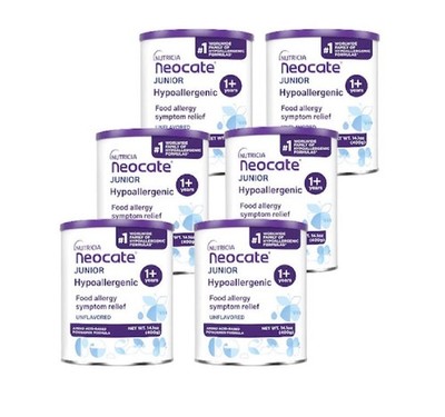 6 cans  NEOCATE Jr Junior Hypoallergenic Unflavored Formula 14.1oz Exp 2027