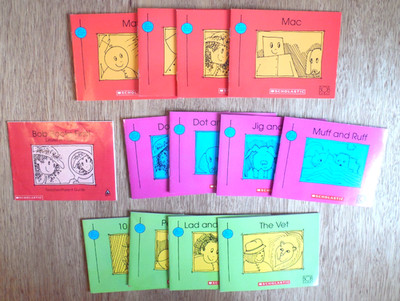 EUC  Lot of 12 Scholastic Bob Books First!  Level A - Set 1  with Parent Guide