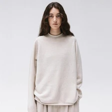 THE ROW Women's Autumn Winter New Semi-turtleneck Wool Knitted Sweater