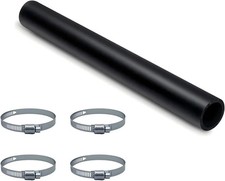 1 12 Id Gasoline Fuel Filler Neck Hose With 4 Clamps - Straight 1 Black 1 12 Id Gasoline Fuel Filler Neck Hose With 4 Clamps - Straight 1 Black
