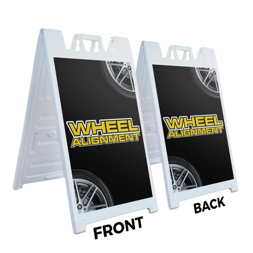 Wheel Alignment Heavy Duty A-Frame Sidewalk Sign Vehicle Maintenance | eBay