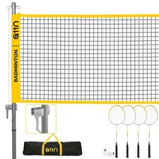 A11n Outdoor Badminton Set Includes Antisag Net 4 Rackets 2 Shuttlecocks And Car