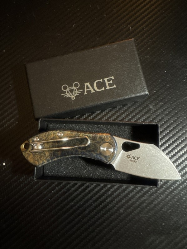 GiantMouse ACE Nibler Folding Pocket Knife N690 Steel - With Original Box EDC