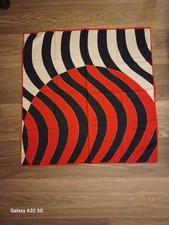 Vintage Rare VERA Neumann Scarf Optical Art Stripes Circles
